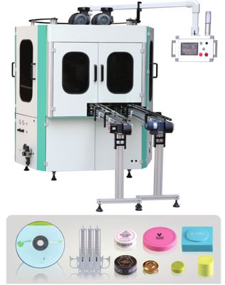 Automatic Flat Screen Printing Machine For CD And Caps 2-Color Printer 3000pcs/Hr Customized Solutions