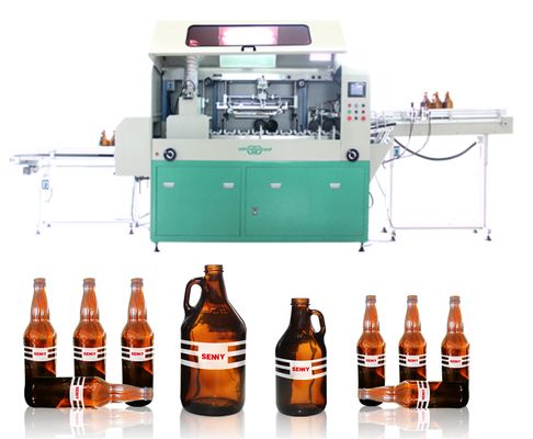 1 Colors Fully Automatic Screen Printing Machine For Glass Bottle Up To 2400pcs/Hr