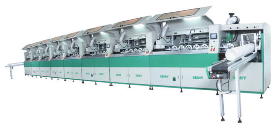 8 stacji 2000 szt./godz. W pełni automatyczna maszyna do sitodruku 600x250mm