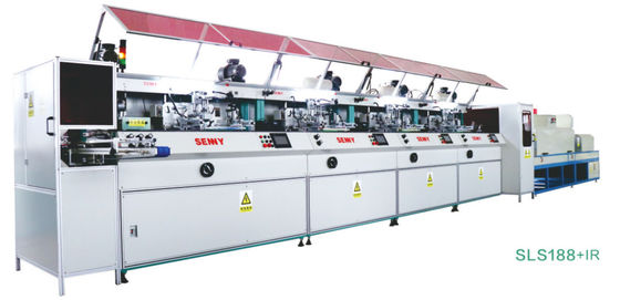 5 stacji 6000 sztuk / godz. Sprzęt do sitodruku butelek 300x250mm250