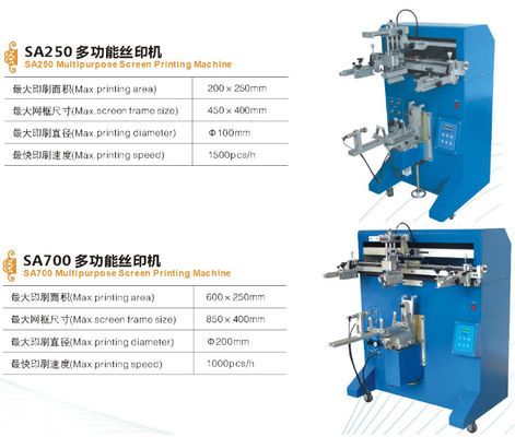 1000 sztuk / godz. Półautomatyczna maszyna do sitodruku 600X250mm do jedwabiu