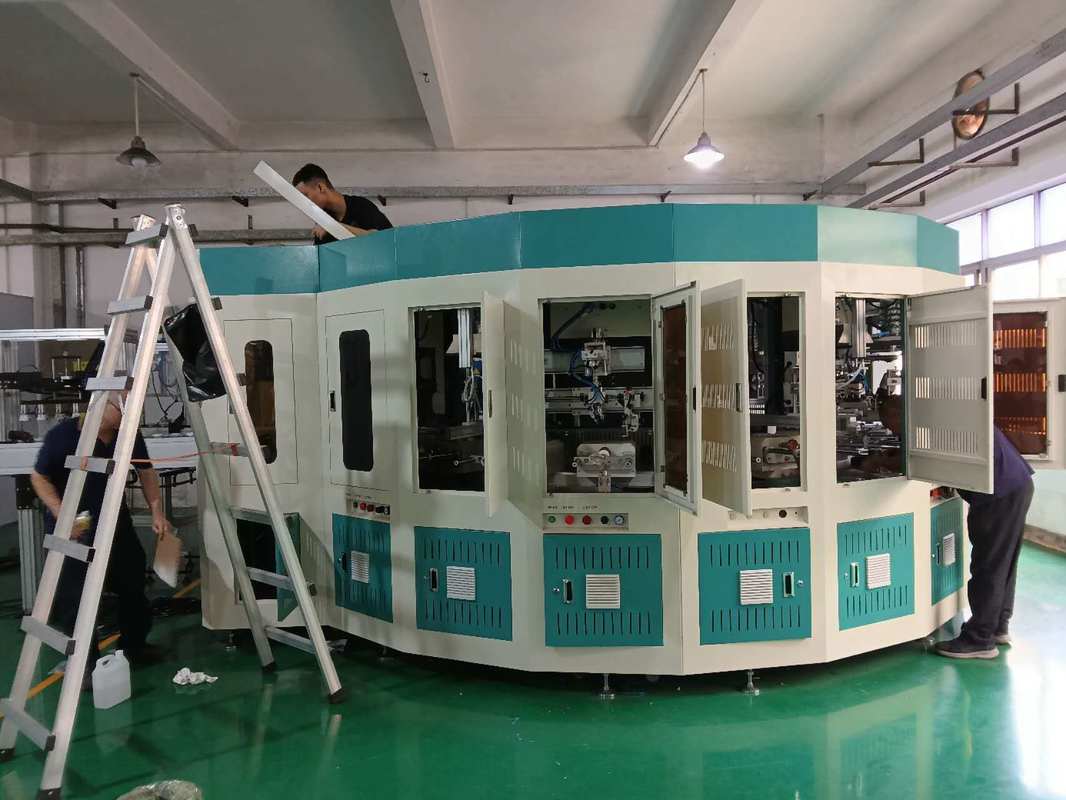 Fully Automatic 6 Color Bottle Screen Printer for Plastic Metal Glass