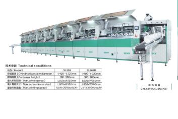 Maszyna do sitodruku wielokolorowego 600*250mm 2000 szt./godz. do wiadra